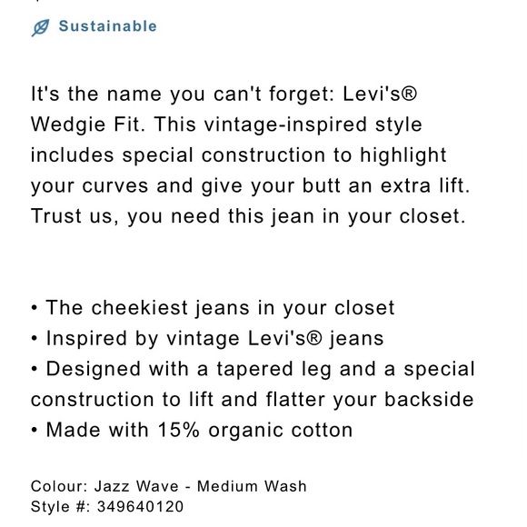 Levi’s Wedgie Jeans - Picture 7 of 7